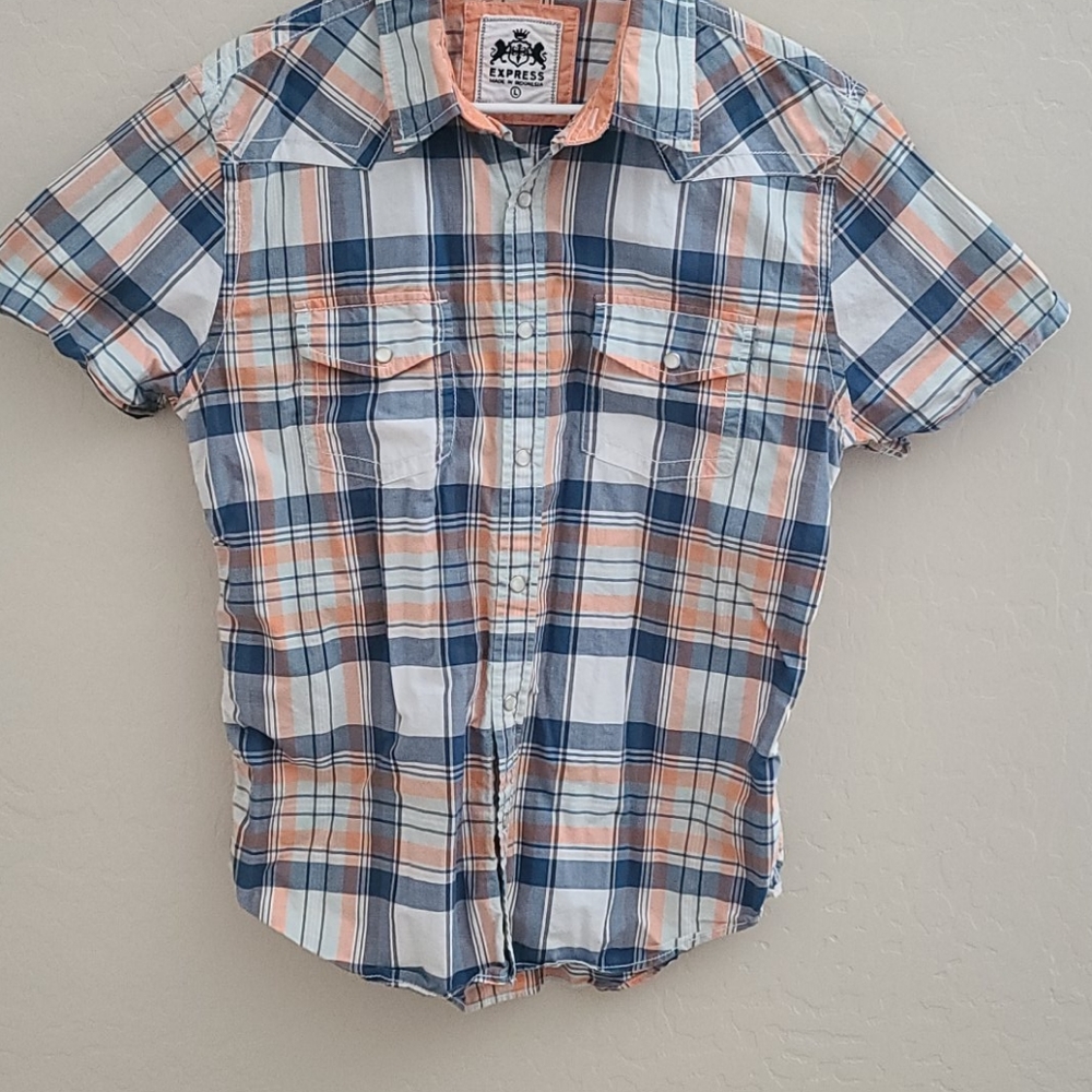 Men's Classic Short Sleeve Stripe Shirt